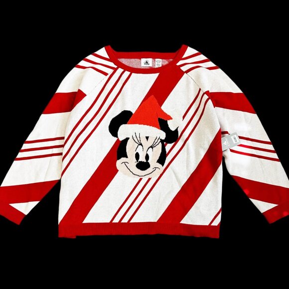 Disney Santa Hat Minnie Mouse Holiday Sweater 2023 Christmas Candy Cane Size 3XL - Picture 5 of 13